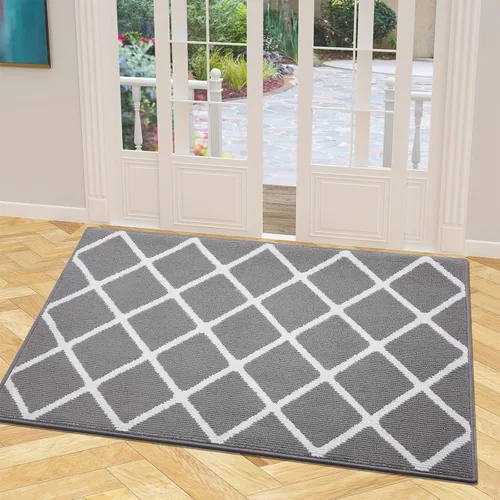 Vista 45 de Finchitty Alfombra para Puerta Interior, Resistente a la Suciedad y Absorbente, de Perfil Bajo, Antideslizante, Lavable, Alfombras de Piso