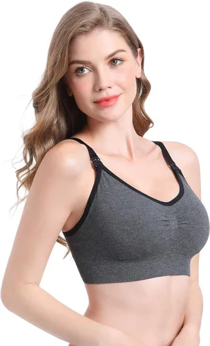 Vista 7 de Suekaphin - Brasier de lactancia y maternidad para dormir, sin varillas, brasier para amamantar, para mujer, paquete de 5