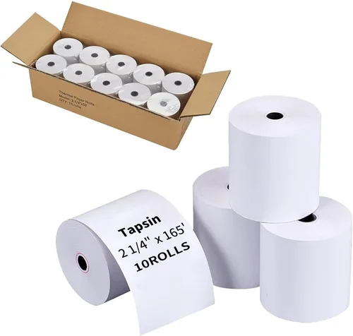 Vista 19 de Papel térmico de recibo de 2-1/4 pulgadas x 50 pies (10 rollos), se adapta a impresoras térmicas POS de 2.283 in, calidad premium, biodegradable