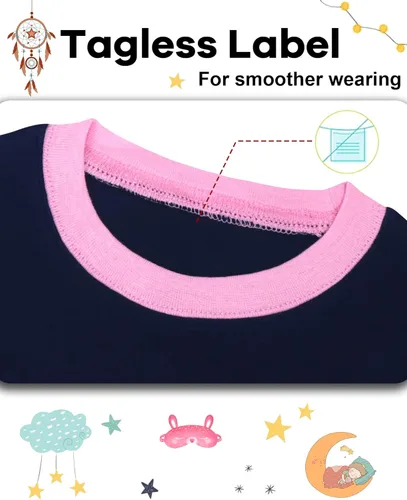 Vista 2 de DAUGHTER QUEEN Pijamas de Halloween de 18 meses a 12 años para niños y niñas, ropa de dormir 100% algodón