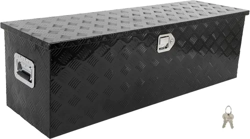Vista 16 de SCITOO - Caja de herramientas de aluminio de 18 pulgadas de plata resistente para cama de camión, caja de herramientas para remolque de RV