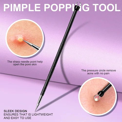 Vista 3 de Teenitor Herramienta extractora de espinillas, herramienta de extracción de acné, herramienta de eliminación de puntos negros, herramienta