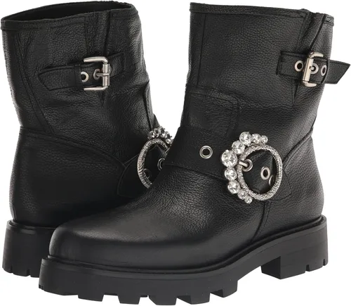 Vista 7 de Karl Lagerfeld Paris Botín Marceau con suela de lengüeta para mujer con botas de combate con detalles de cristal