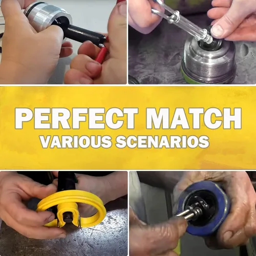 Vista 7 de Paquete de 3 herramientas de instalación de sellos hidráulicos, kit de sellado de pistón de cilindro hidráulico, herramientas de instalación