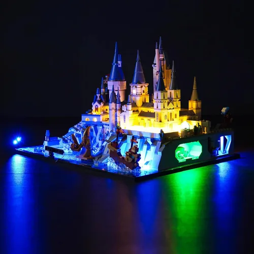 Vista 3 de VONADO Luz compatible con Lego Hogwarts Castle and Grounds 76419, versión musical, juego de iluminación creativa, accesorios compatibles con Lego