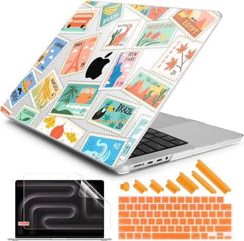 Vista 29 de DONGKE Funda para M5 MacBook Pro de 14 pulgadas 2025 2024-2021 M4 M3 M2 M1, cubierta de carcasa dura de plástico compatible con A3434 A3112 A3401