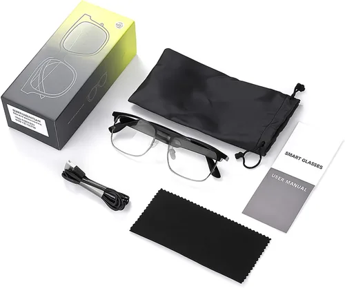 Vista 8 de Bluetooth Audio Smart Glasses for Men & Women, Blue Light Glasses with Open-Ear Wireless Speakers, Photochromic Lenses, Hands-Free Music & Calls