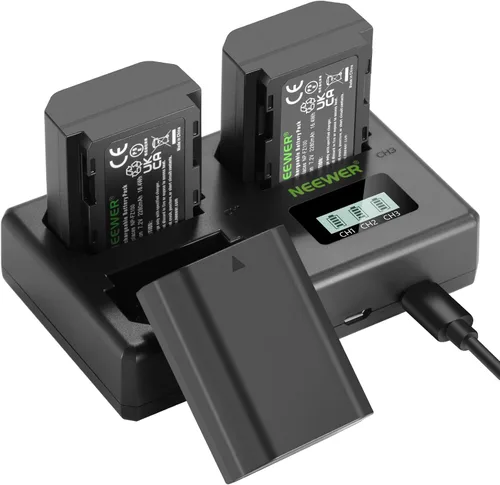 Vista 14 de NEEWER Cargador USB de 4 canales para batería de cámara NP-FZ100 Compatible con Sony A7IV A9iii A1 A7RV A7Cii A6700 ZV-E1 FX3 FX30, carga rápida PD