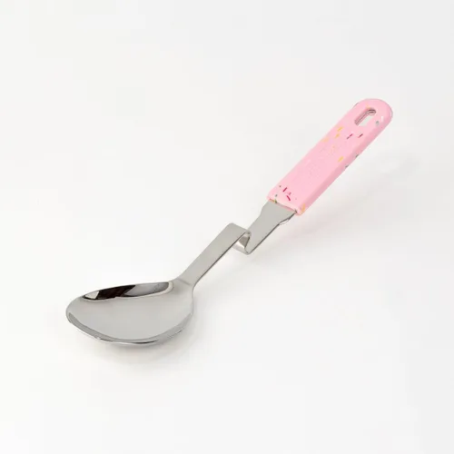 Vista 7 de Souper Cubes + Lori Greiner Cucharón de sopa sin desorden de acero inoxidable con mango de silicona - Cucharón de sopa de metal con diseño sin