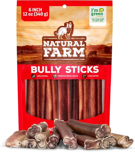 Vista 18 de Natural Farm Nervio de toro sin olor (2-3 pulgadas, 1 libra) para perros pequeños o medianos, palitos masticables 100 % de carne de res, sin OGM
