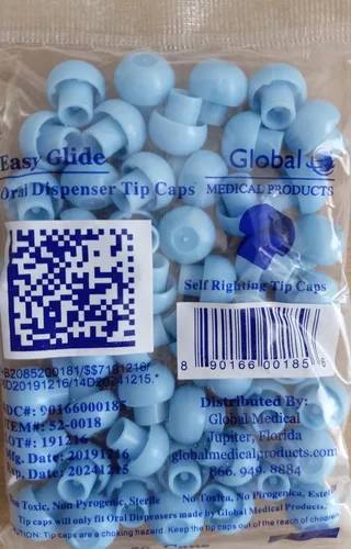 Vista 4 de Easy Glide Jeringa oral de 0.0 fl oz de 1 cc, estéril, tapas incluidas, ideal para medicina oral y cuidado del hogar, 50