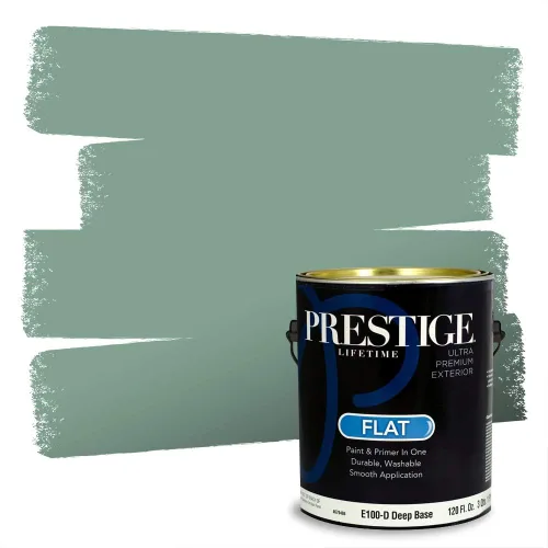 Vista 68 de Prestige Paints - Pintura exterior e imprimación en uno, 1 galón, plano, compatibilidad comparable con el color menta «Whipped Mint» de Behr