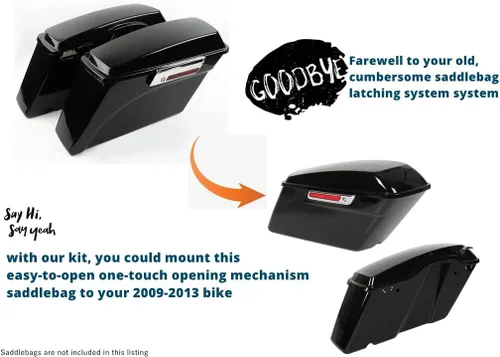 Vista 2 de Kit de conversión de alforjas para alforjas Harley 2014-2023 en modelos Touring '09-'13 Street Glide Road Glide Road King CVO