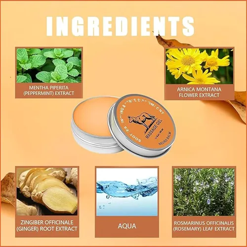 Vista 3 de The Wolf Neuro Balm, bálsamo constructor muscular y articular, crema de masaje calmante natural para el cuidado de las articulaciones, actividades