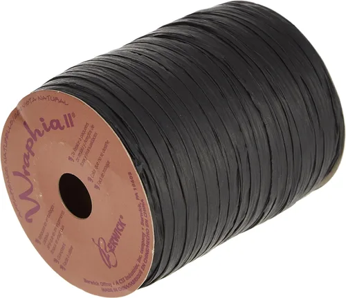 Vista 3 de Berwick Offray - Cinta de rafia rosa intenso mate, 1/4 pulgadas de ancho, 100 yardas, 0.276 in