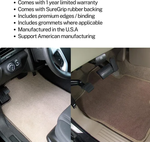 Vista 7 de Custom Fit Front & Rear Carpet Floor Mats, Black, Compatible with Daewoo Leganza 2002 2001 2000 1999
