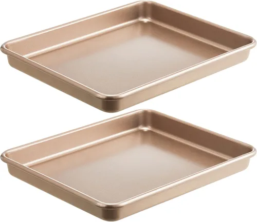Vista 12 de HONGBAKE 2 piezas de bandeja plana grande para galletas sin bordes, bandeja para hornear aislada antiadherente, bandejas de horno comercial