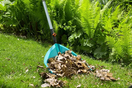 Vista 9 de Gardena Combisystem Rastrillo de pala: rastrillo de pala fácil de manejar para rastrillar juntos y levantar hojas y residuos de jardín, cuenta