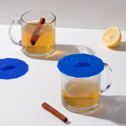 Vista 5 de GIR: Get It Right Tapas de silicona – Cubiertas reutilizables para cuencos para almacenamiento de alimentos – Paquete de 5 (4 a 10 pulgadas) – Menta