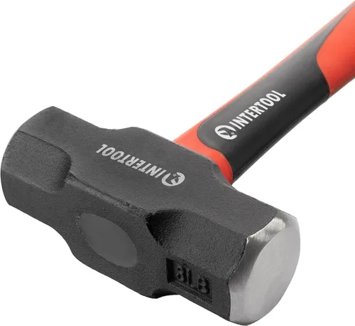 Vista 5 de INTERTOOL Mini martillo de trineo de 3 libras, martillo de perforación/grieta para babosas, martillo pequeño, resistente, con mango antideslizante