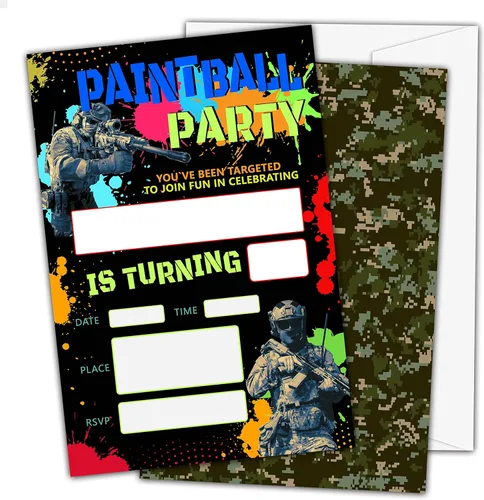 Vista 11 de Invitaciones de cumpleaños Shhh It's A Surprise, invitaciones de fiesta de cumpleaños con temática sorpresa para niños y niñas, globos negros