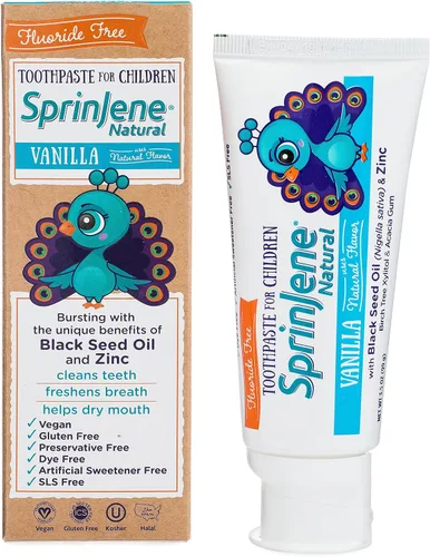 Vista 8 de SprinJene Natural Total Care Pasta de dientes sin flúor – Fórmula patentada con aceite de semilla negra y zinc – Pasta de dientes de boca seca
