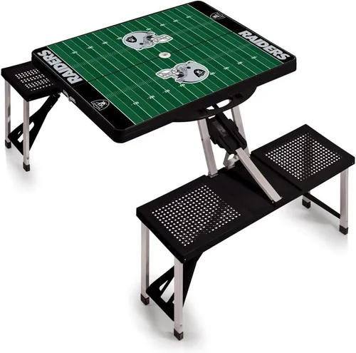 Vista 16 de Picnic TIME NFL Football Field Folding Picnic Table, Camping Table, Outdoor Table with Umbrella Hole