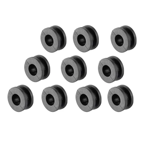 Vista 3 de Fydun Ojales de goma de la motocicleta 10pcs ABS negro 0.7oz arandelas de goma de la motocicleta