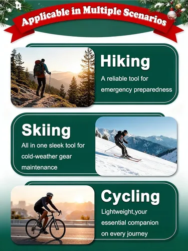 Vista 7 de ZONICE Multiherramienta 18 en 1 de copo de nieve – Acero inoxidable con abridor de botellas y llave, herramienta compacta EDC para camping, pesca