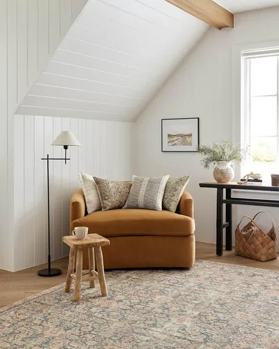 Vista 2 de Angela Rose x Loloi Dusk Collection PAR0005 - Funda de almohada (18 x 18 pulgadas), color carbón y marfil