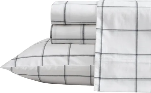 Vista 53 de Nautica - Sábanas, juego de ropa de cama de percal de algodón con funda de almohada a juego, vigorizante y fresco, bolsillo profundo