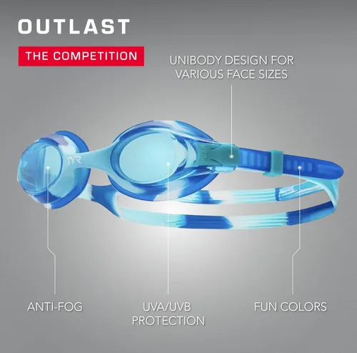 Vista 4 de TYR Swimple Tie-Dye Kids' Swim Goggles