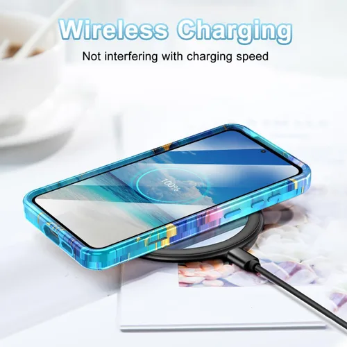 Vista 7 de Funda para Samsung Galaxy S24 de 6.2 pulgadas, protector completo de lente de cámara 3 en 1 resistente cuerpo completo a prueba de golpes PC duro +