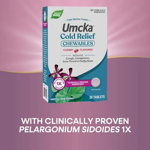 Vista 4 de Nature's Way Umcka ColdCare Pastillas masticables, 15144, 20, 1