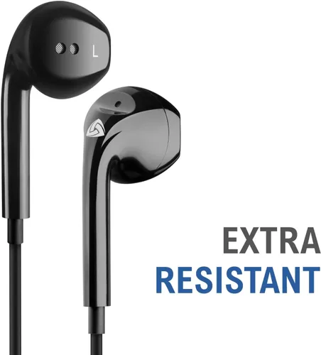Vista 4 de LUDOS Zenith Wired Earbuds in-Ear Headphones, 5 Year Warranty, Earphones with Microphone, Corded for 3.5mm Jack Ear Buds for iPhone, Samsung
