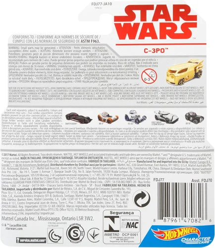 Vista 4 de Hot Wheels Star Wars C-3PO, Vehículo
