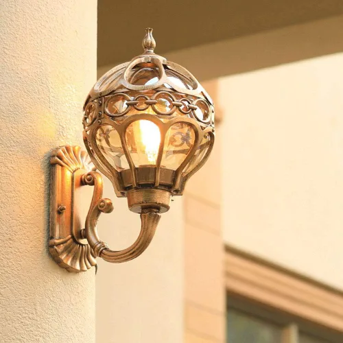 Vista 4 de Farol de pared para exteriores, luz de aluminio impermeable E26 para exteriores, para casa, porche delantero, terraza y patio iluminación