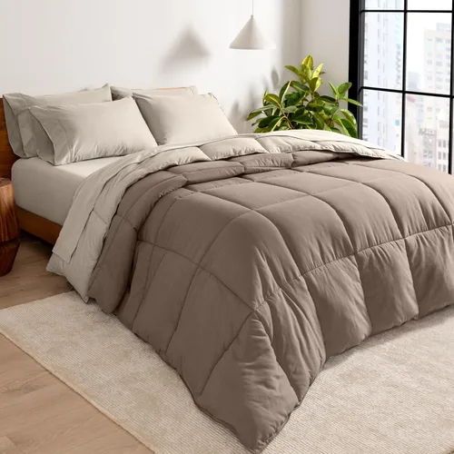 Vista 25 de Bare Home - Juego de edredón reversible en una bolsa y juego de sábanas - Individual - Alternativa al plumón - Suave - Juego de ropa de cama