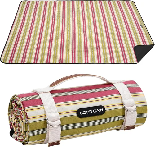 Vista 8 de Mantas de picnic para exteriores extra grandes - Manta de picnic impermeable con correa de transporte Alfombra de picnic lavable a máquina