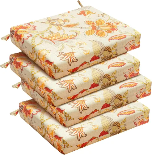 Vista 28 de downluxe - Juego de 2 cojines impermeables para sillas de exterior y muebles de patio, con correas, de espuma de alta densidad, para asiento al aire