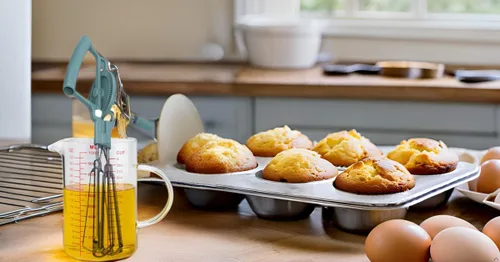 Vista 5 de Juego combinado de batidor de huevos de manivela de mano, batidor rápido de huevos giratorio de doble cabeza con 4 tazas de vidrio de borosilicato