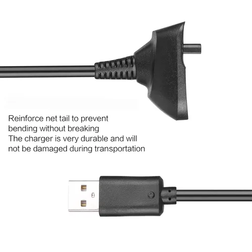Vista 3 de Cargador para controlador Xbox 360, paquete de 2 cables de carga USB compatibles con controladores de juegos inalámbricos Microsoft Xbox 360 Slim, 6