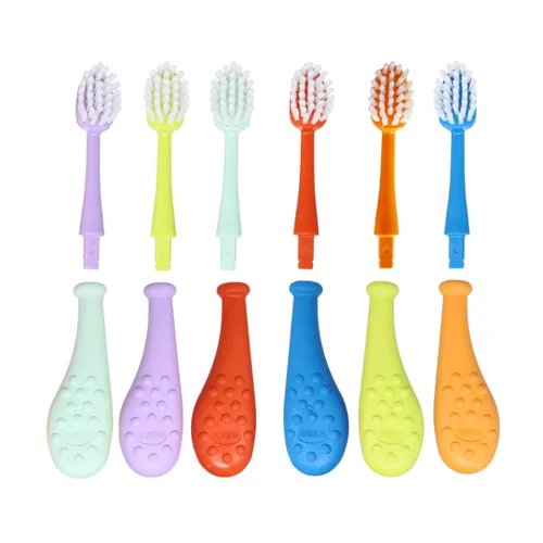 Radius Big Kidz Forever Brush - Cepillo de dientes de cabeza reemplazable para niños de 6 años en adelante, sin BPA, aceptado por ADA para dientes y