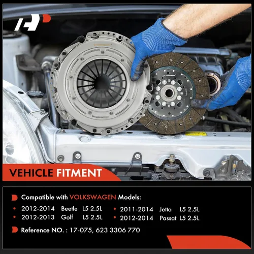 Vista 2 de A-Premium Juego de embrague de transmisión compatible con Volkswagen Jetta 2011-2014, Passat 2012-2014, Golf 2012-2013, Beetle 2012-2014, 2.5L
