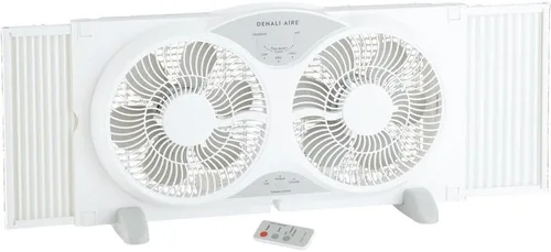 Vista 4 de Do It Best FW23-8HS - Ventilador de ventana doble - Ventilador eléctrico ligero para circulación de aire, 2 velocidades