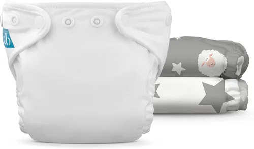 Vista 24 de Charlie Banana Pañales de tela, reutilizables, lavables, ajustables, talla única, para bebés y niños pequeños, con insertos absorbentes