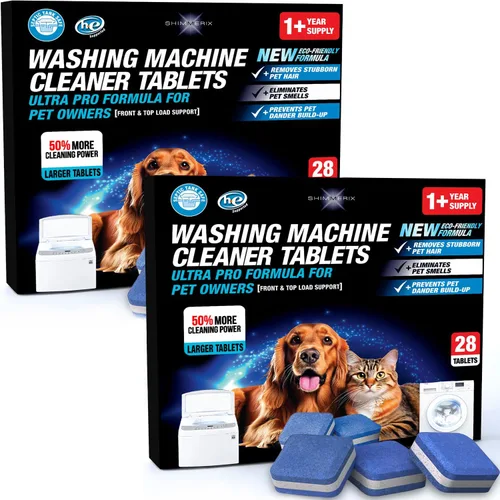 Vista 12 de Tabletas Limpiador de Lavadora Pro para Dueños de Mascotas - Paquete de 28, Limpieza Profunda de Lavadoras de Carga Frontal y Superior, Seguro
