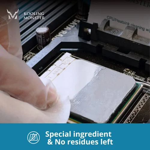 Vista 4 de KLEAN-01, removedor de pasta térmica, toallitas de limpieza de compuesto térmico sin impurezas, limpiador de grasa para CPU/GPU/PS4/XBOX/Heatsink