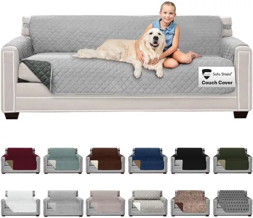 Vista 93 de Sofa Shield - Funda para sillón reclinable con correa patentada, protector de cojín, funda reversible diseñada en EE. UU. resistente a manchas