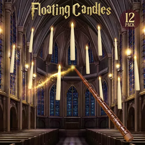 Vista 7 de ORIENTAL CHERRY Velas flotantes con varita, 12 piezas de luz mágica